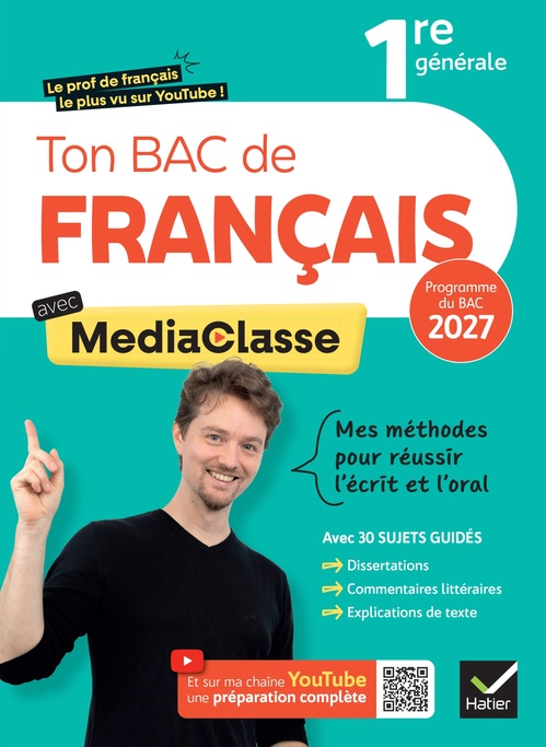Couverture ebook de Ton Bac de français avec MediaClasse - Bac 2027 (programme d'oeuvres 2026-2027), de Romain Boussot