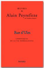 Couverture ebook de Rue d'Ulm, de Alain Peyrefitte