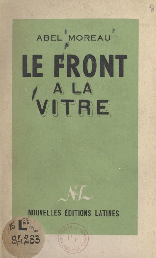 Couverture ebook de Le front à la vitre, de Abel Moreau