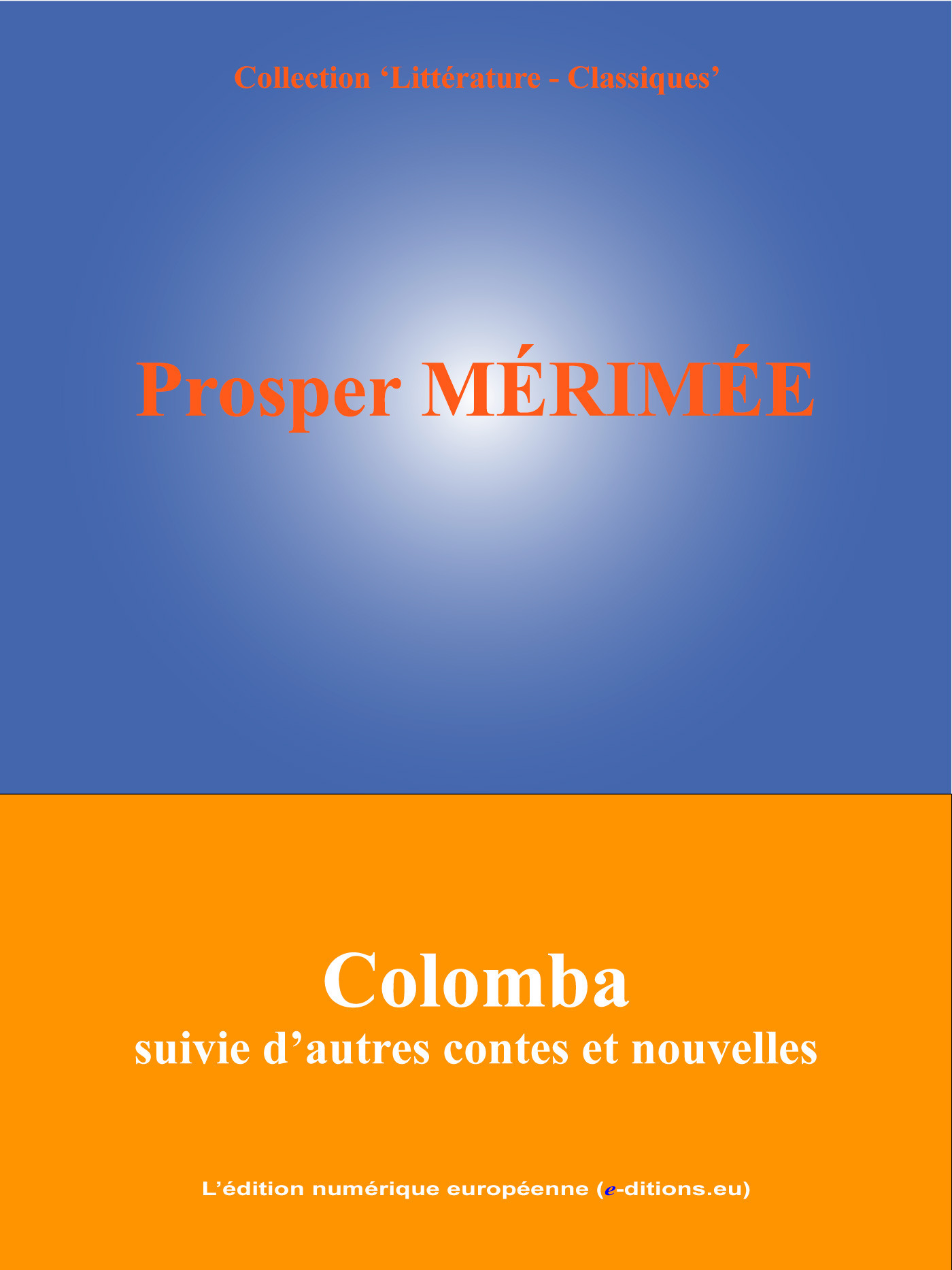 ebook cover of Colomba, by Prosper Mérimée