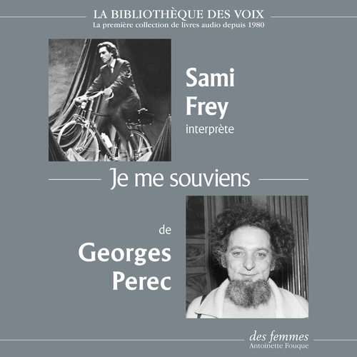 Couverture audiobook de Je me souviens, de Georges Perec