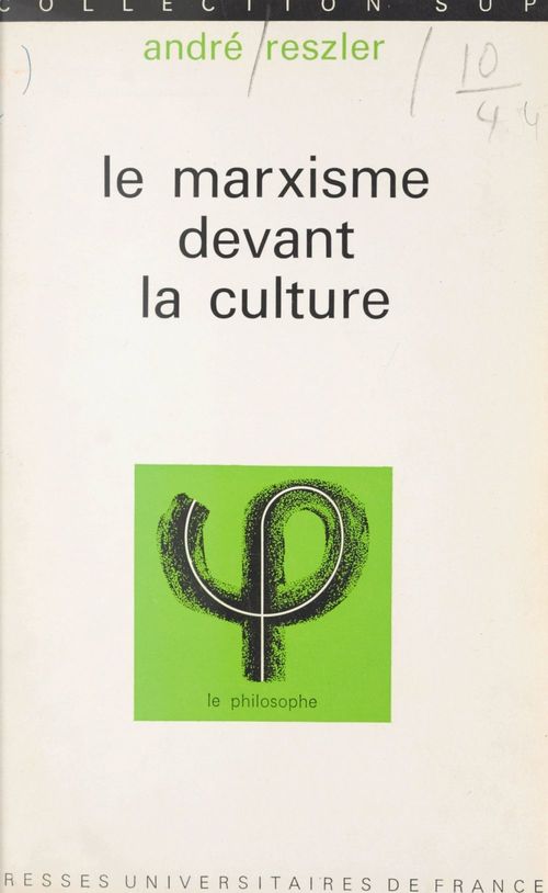 Couverture ebook de Le marxisme devant la culture, de André Reszler