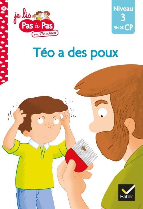 ebook cover of Téo et Nina Fin de CP Niveau 3 - Téo a des poux, by Isabelle Chavigny, Marie-Hélène Van Tilbeurgh