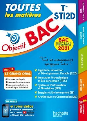 ebook cover of Objectif Bac 2021 Toutes les matières Term STI2D, by Collectif