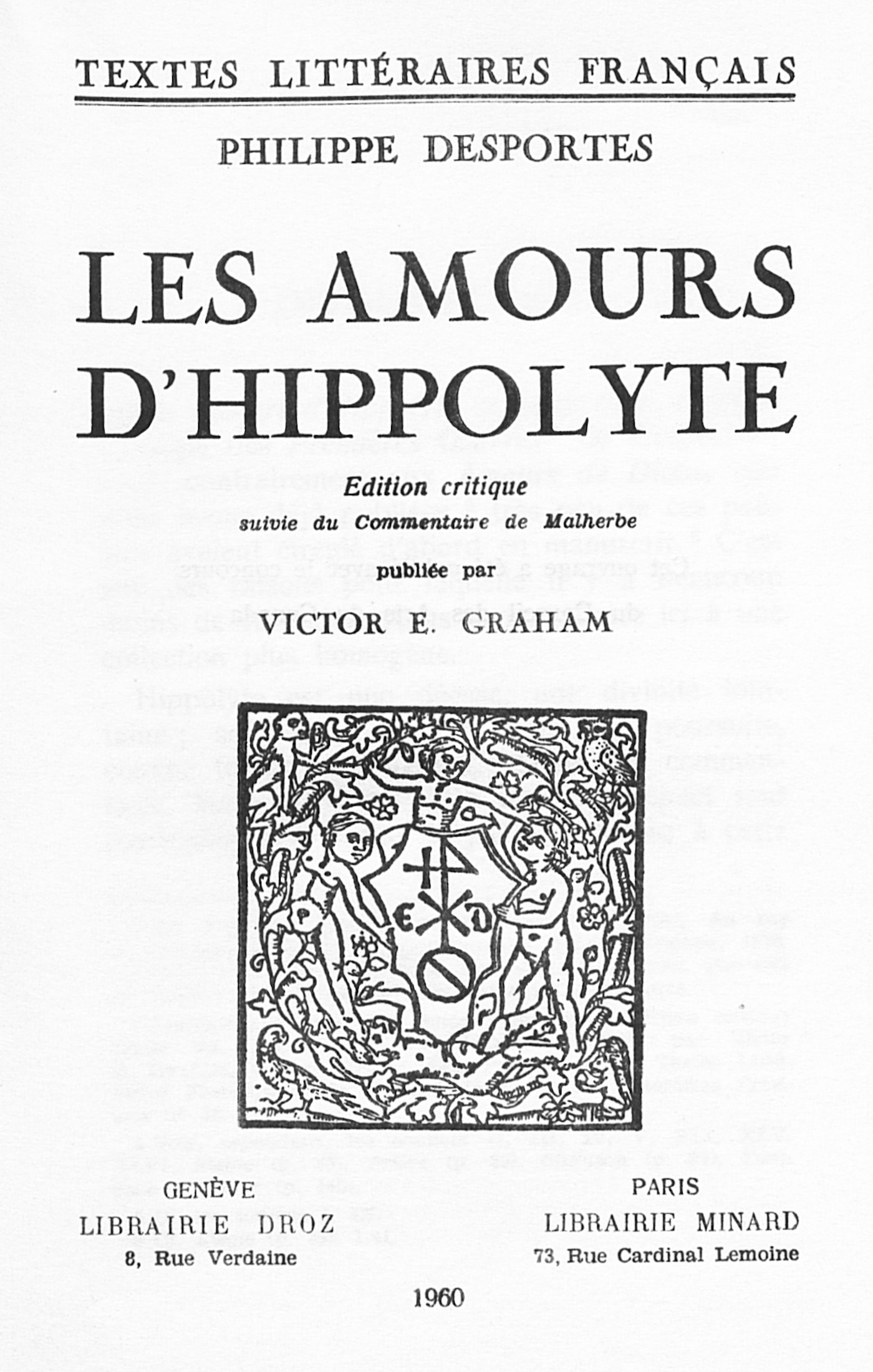 ebook cover of Les Amours d´Hippolyte, by Philippe Desportes