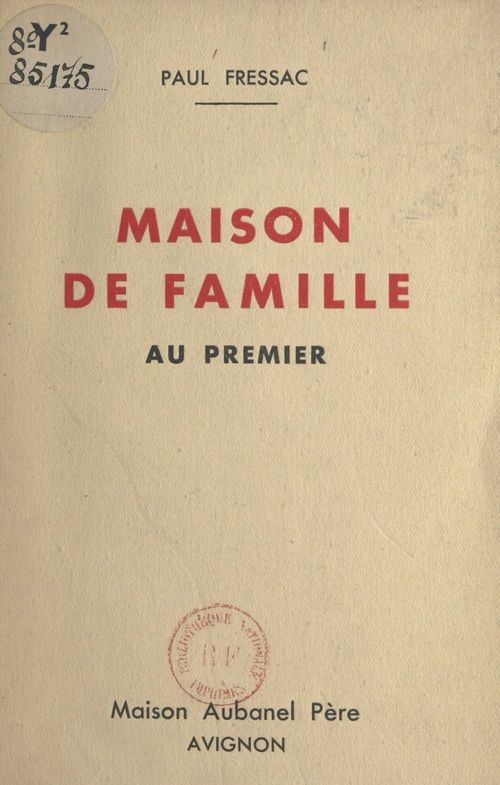 ebook cover of Maison de famille, by Paul Fressac
