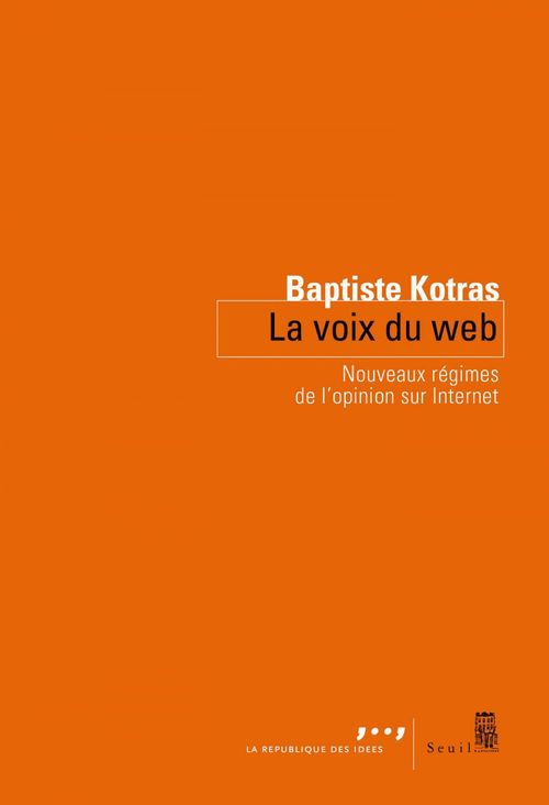 ebook cover of La parole en ligne, by Baptiste Kotras