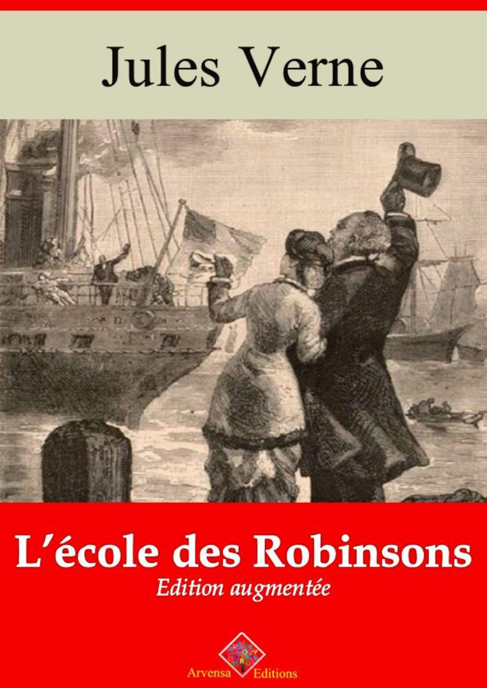 Couverture ebook de L´École des Robinsons - suivi d'annexes, de Jules Verne