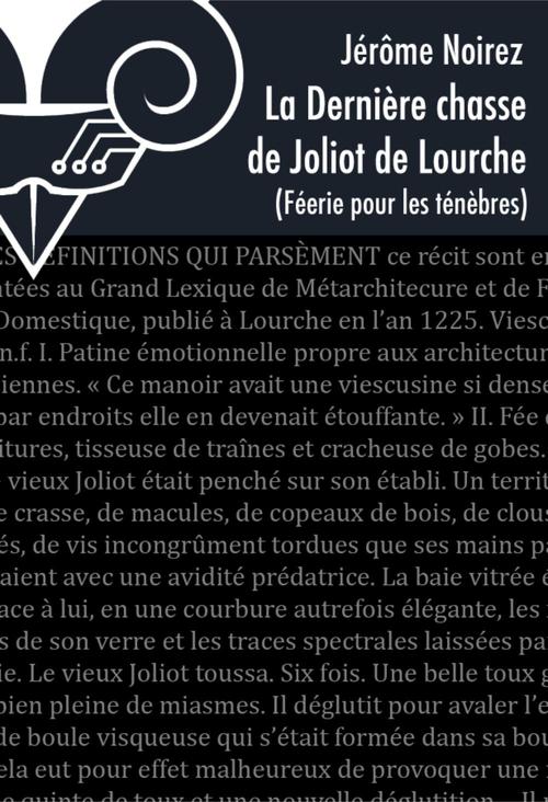 ebook cover of La Dernière Chasse de Joliot de Lourche - Féérie pour les ténèbres 7, by Jérôme Noirez