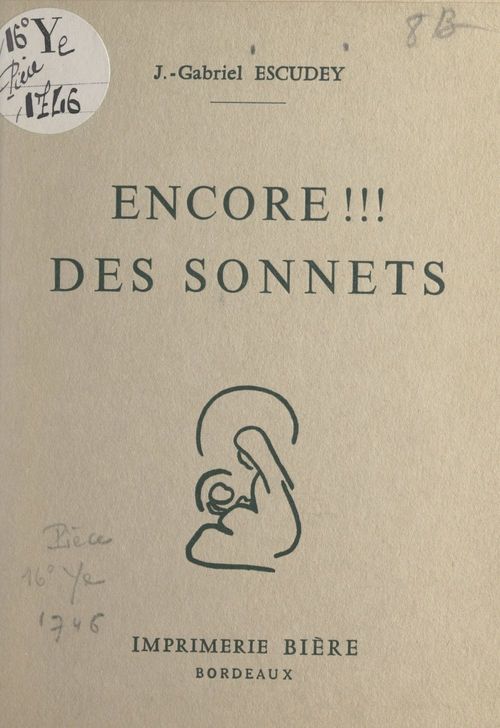 Couverture ebook de Encore !!! des sonnets, de Joseph-Gabriel Escudey