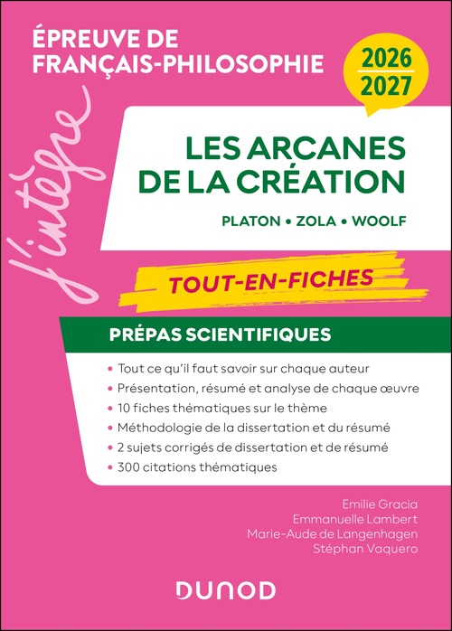 ebook cover of Tout-en-fiches - Prépas scientifiques Français-philosophie - 2026-2027, by Marie-Aude de Langenhagen, Emilie Gracia, Stéphan Vaquero, Emmanuelle Lambert