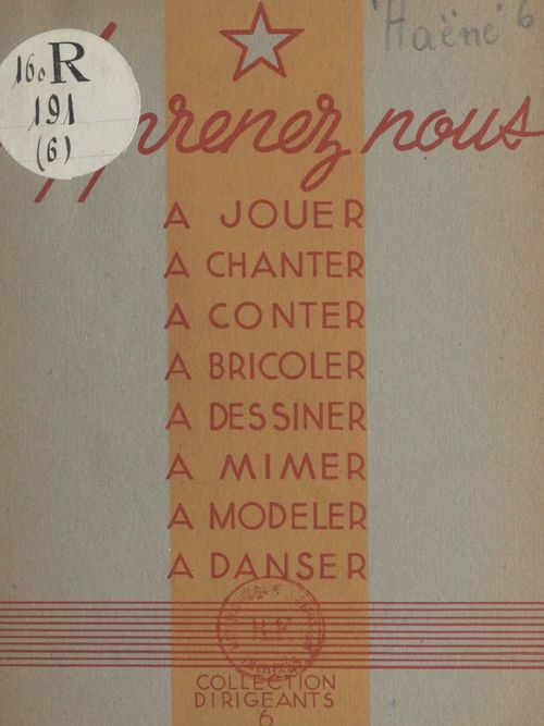 Couverture ebook de Apprenez-nous... à jouer, à chanter, à conter, à bricoler, à dessiner, à mimer, à modeler, à danser, de Michel D'Haene