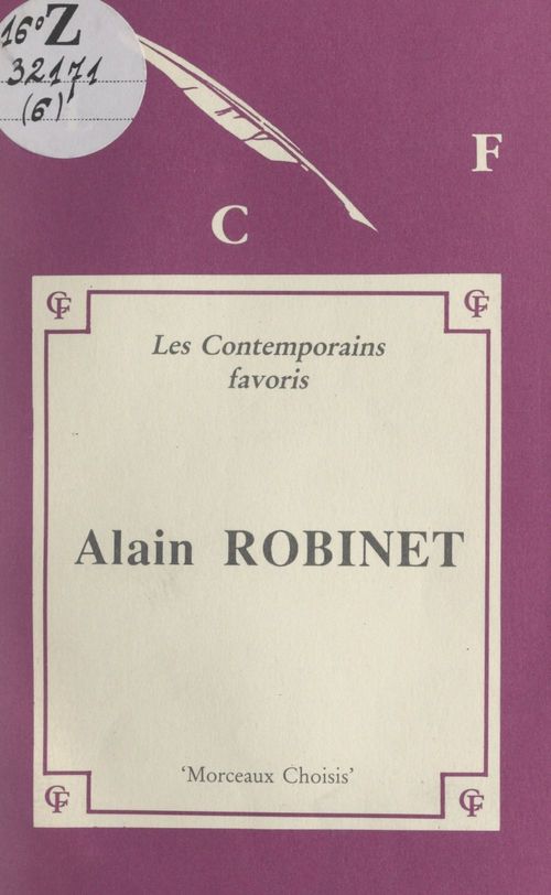 ebook cover of Alain Robinet, morceaux choisis, by Alain Robinet
