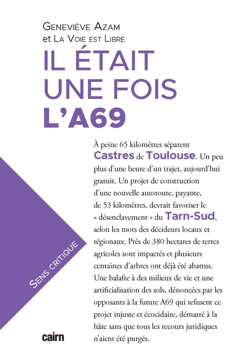 ebook cover of Il était une fois l'A69, by Geneviève Azam