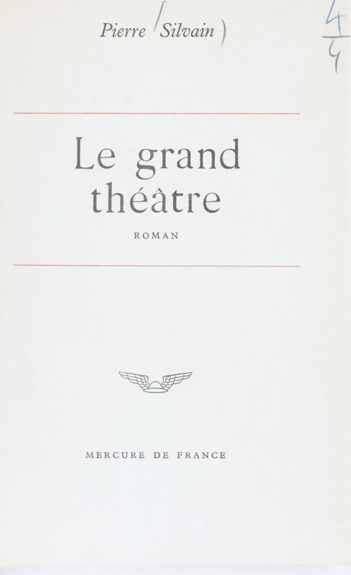 Couverture ebook de Le grand théâtre, de Pierre Silvain