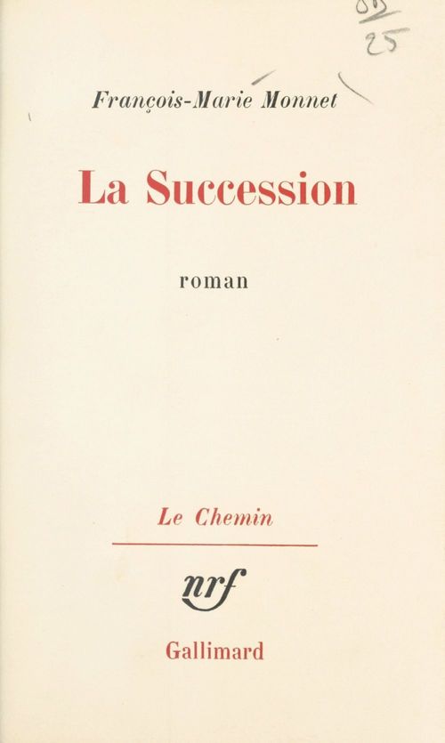 Couverture ebook de La succession, de Francois-Marie Monnet