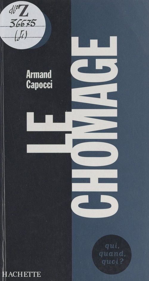Couverture ebook de Le chômage, de Armand Capocci