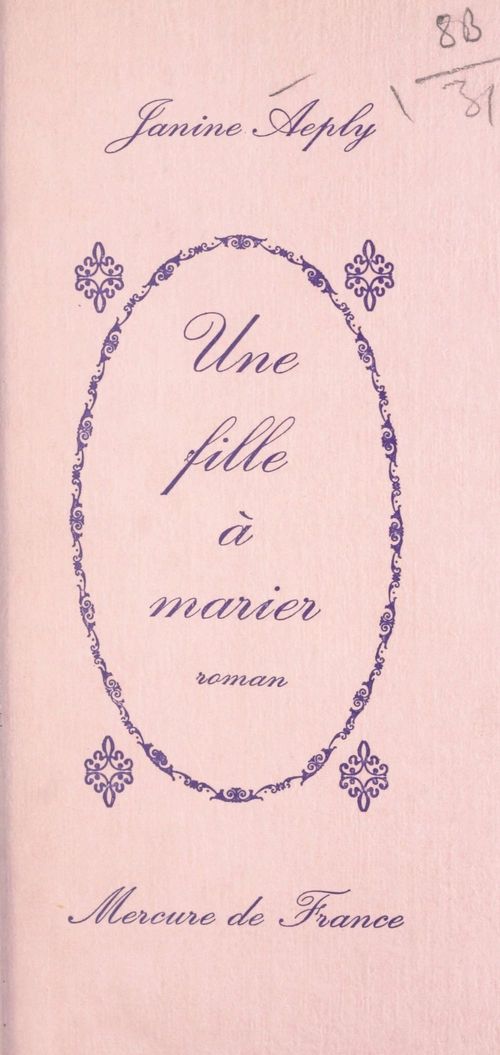 ebook cover of Une fille à marier, by Janine Aeply