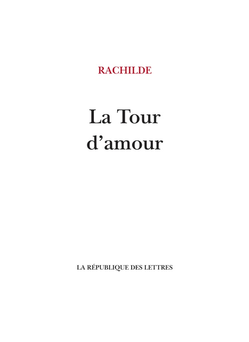 ebook cover of La Tour d´amour, by Rachilde