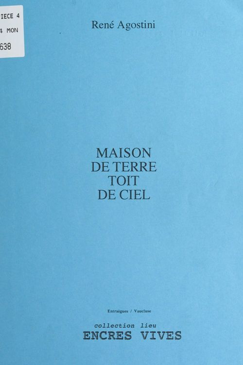 Couverture ebook de Maison de terre, toit de ciel, de Rene Agostini