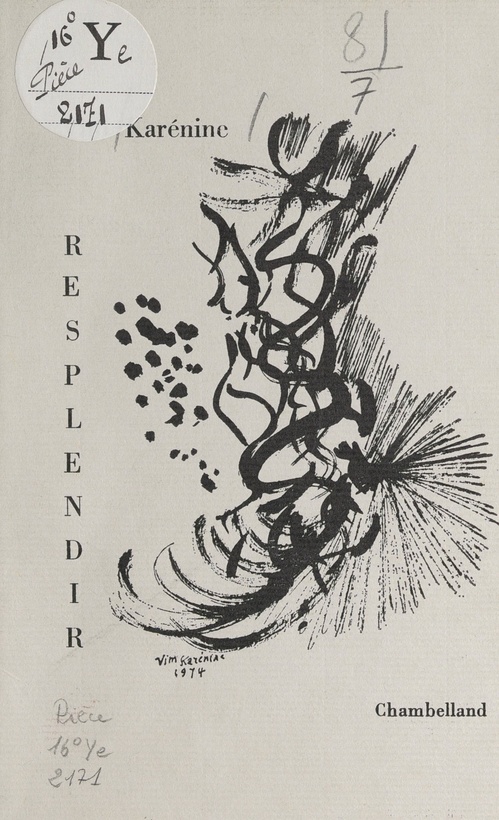 Couverture ebook de Resplendir, de Vim Karenine