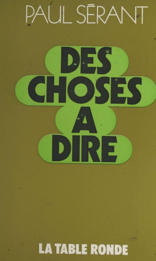 ebook cover of Des choses à dire, by Paul Serant