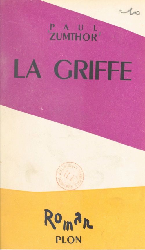ebook cover of La griffe, by Paul Zumthor