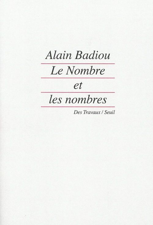 ebook cover of Le Nombre et les Nombres, by Alain Badiou