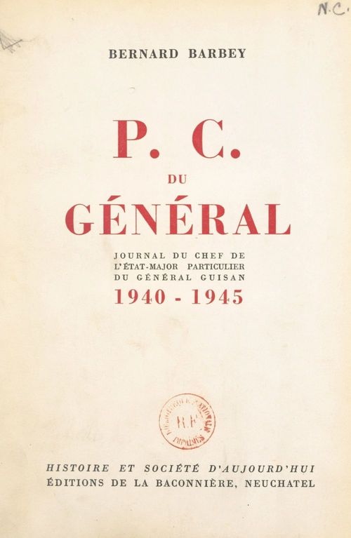 Couverture ebook de P. C. du Général, de Bernard Barbey