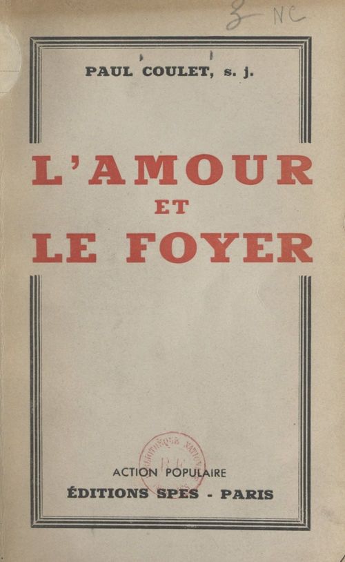 ebook cover of L'amour et le foyer, by Paul Coulet