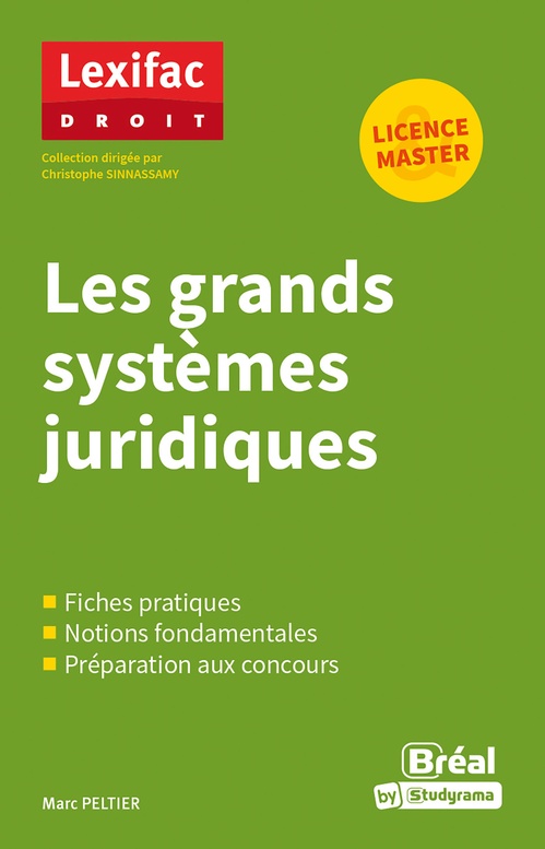 Couverture ebook de Les grands systèmes juridiques - Licence, Master, de Marc Peltier