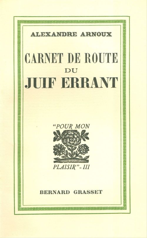ebook cover of Carnet de route du Juif errant, by Alexandre Arnoux