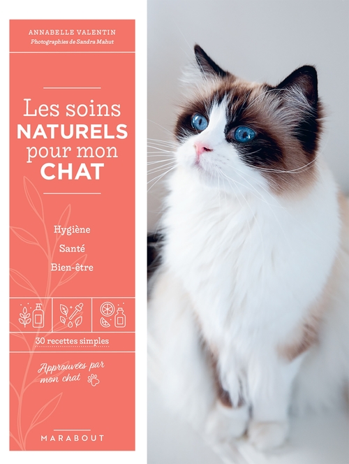 Couverture ebook de Les soins naturels pour mon chat, de Annabelle Valentin