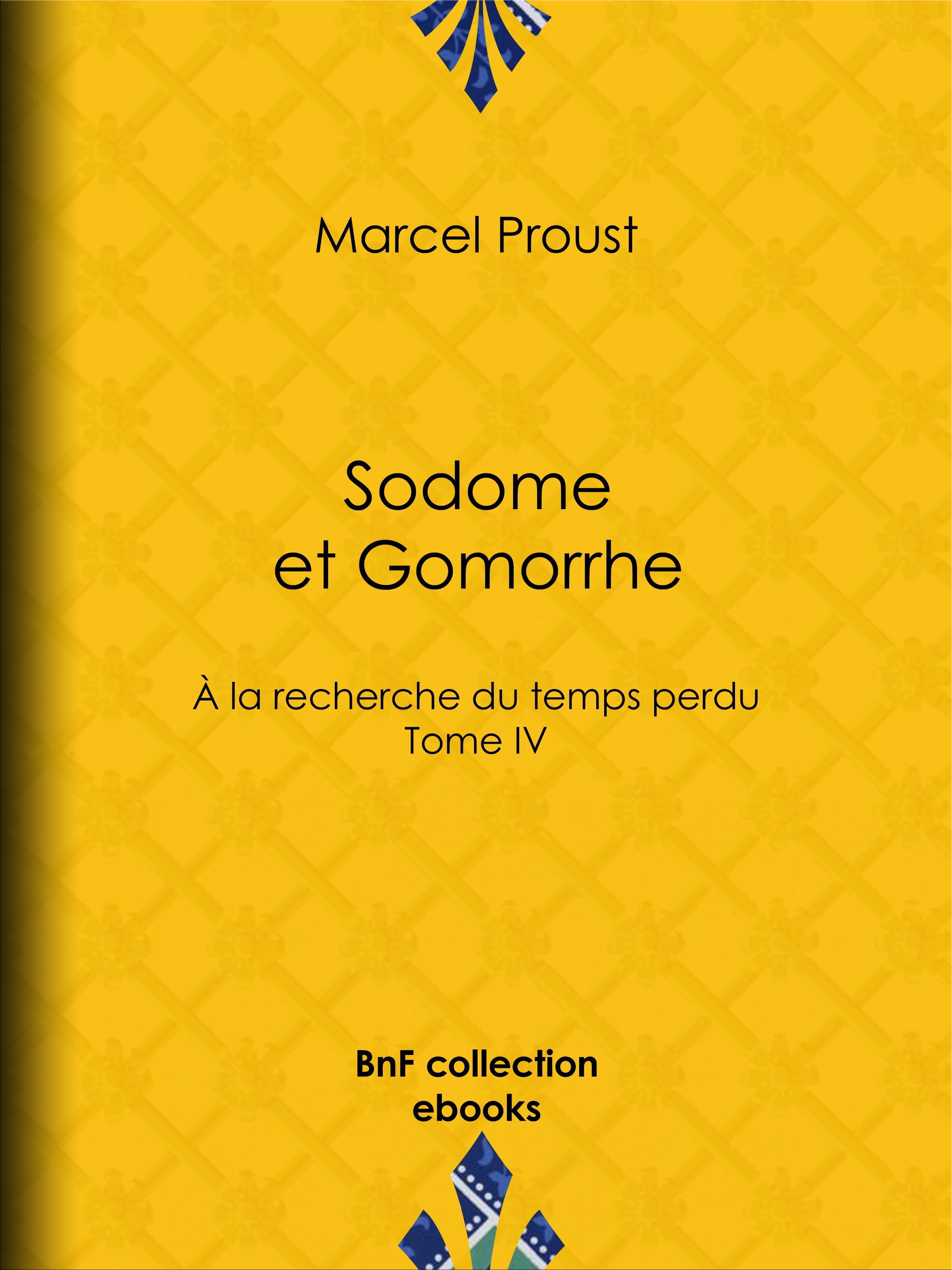 Couverture ebook de Sodome et Gomorrhe, de Marcel Proust