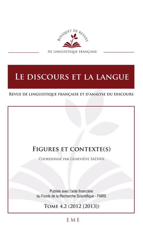ebook cover of Figures et contexte(s), by Discours Et La Langu
