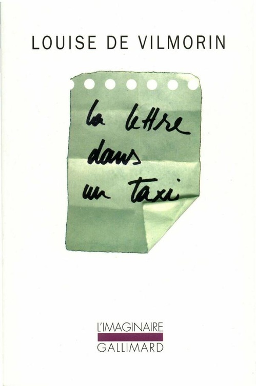 Couverture ebook de La Lettre dans un taxi, de Louise de Vilmorin