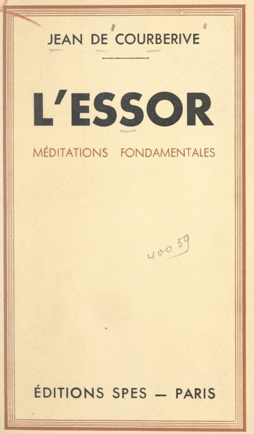 ebook cover of L'essor, by Jean De Courberive