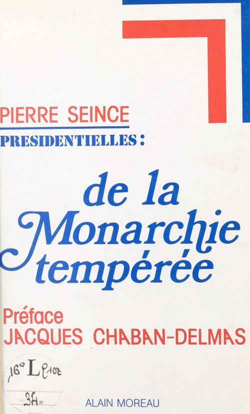 Couverture ebook de De la monarchie tempérée, de Pierre Seince