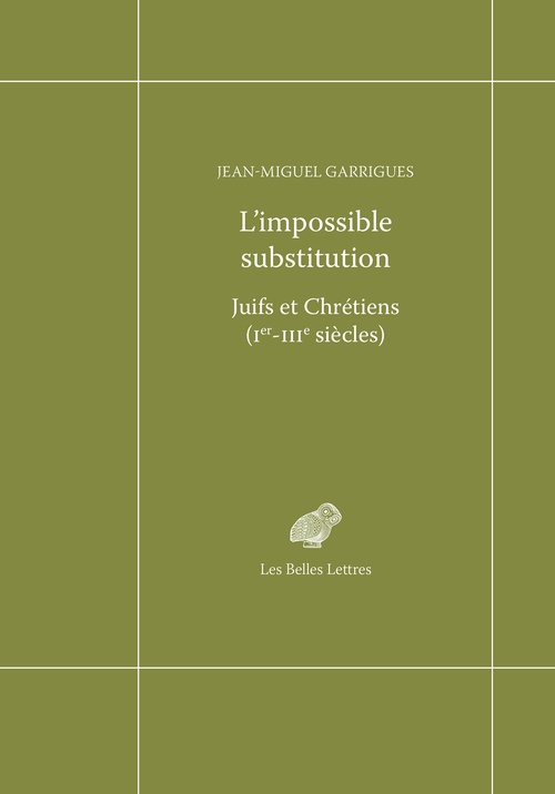 ebook cover of L'impossible substitution, by Jean-Miguel Garrigues