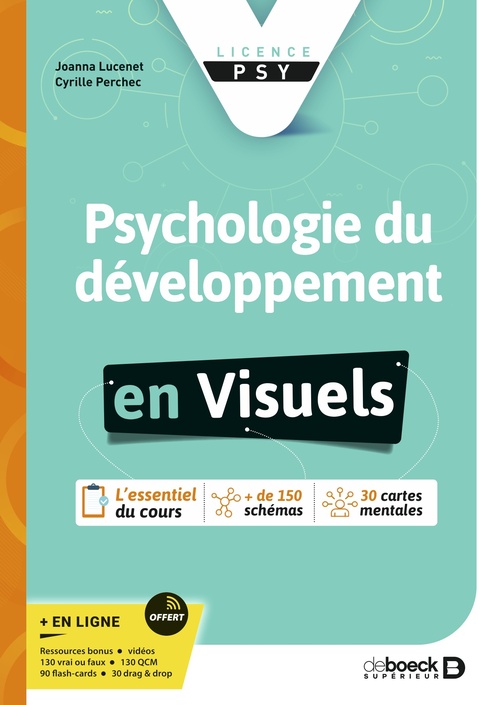 Couverture ebook de Psychologie du développement, de Joanna Lucenet, Cyrille Perchec