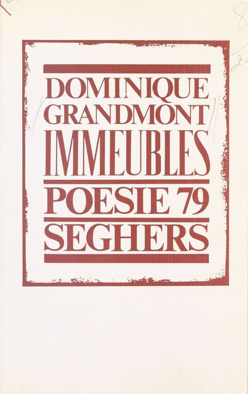 Couverture ebook de Immeubles, de Dominique Grandmont