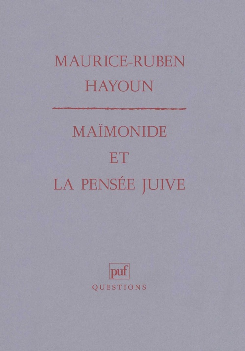 ebook cover of Maïmonide et la pensée juive, by Maurice-Ruben Hayoun