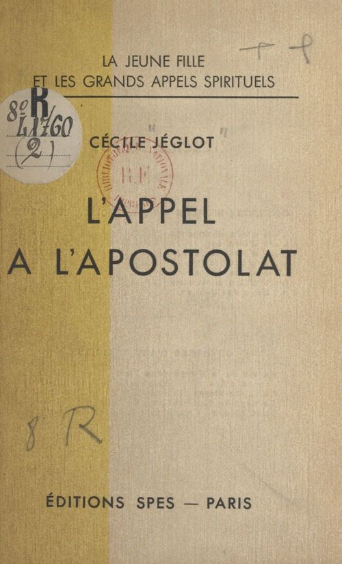 Couverture ebook de L'appel à l'apostolat, de Cecile Jeglot