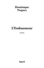 ebook cover of L'Embaumeur, by Dominique Noguez