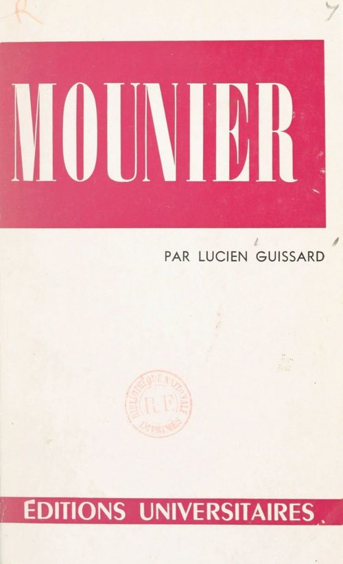 ebook cover of Emmanuel Mounier, by Lucien Guissard