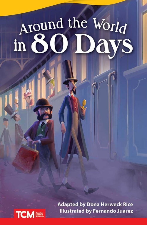 Couverture ebook de Around the World in 80 Days, de Dona Rice