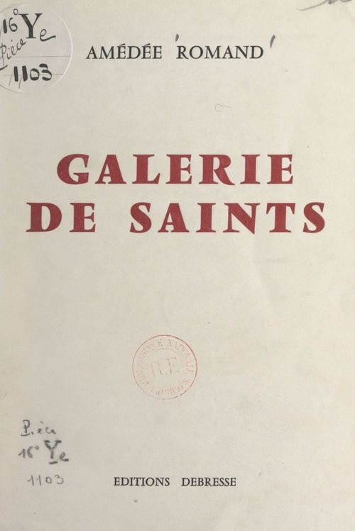 Couverture ebook de Galerie de saints, de Amedee Romand