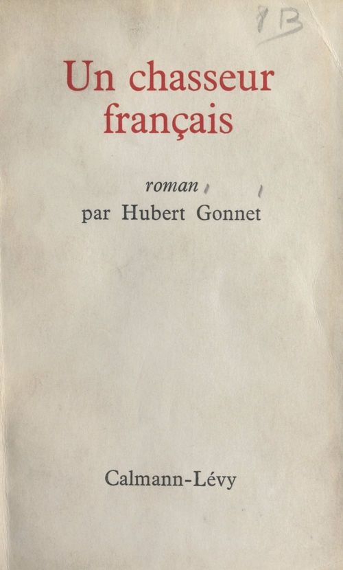 Couverture ebook de Un chasseur français, de Hubert Gonnet