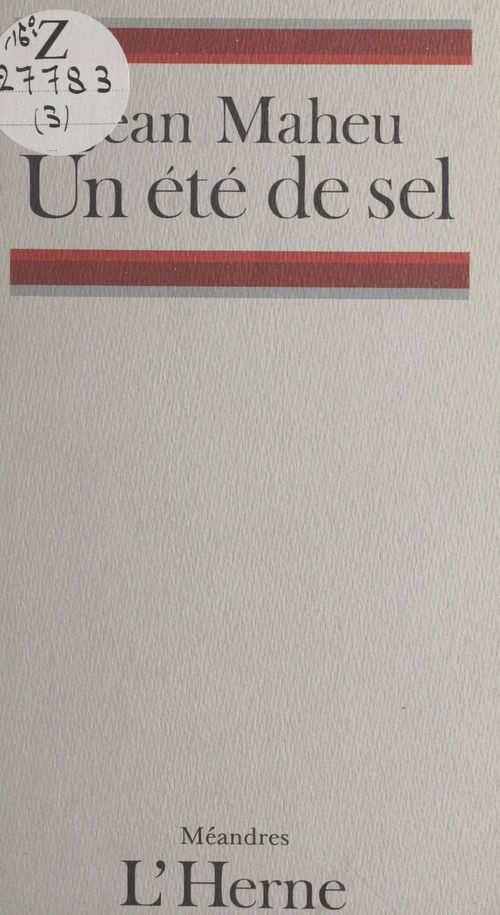 ebook cover of Un été de sel, by Jean Maheu