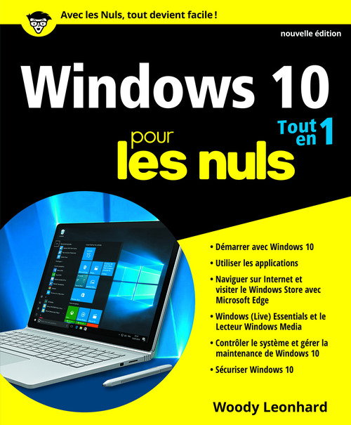 Couverture ebook de Windows 10 Tout en 1 Pour les Nuls, nouvelle édition, de Woody Leonhard